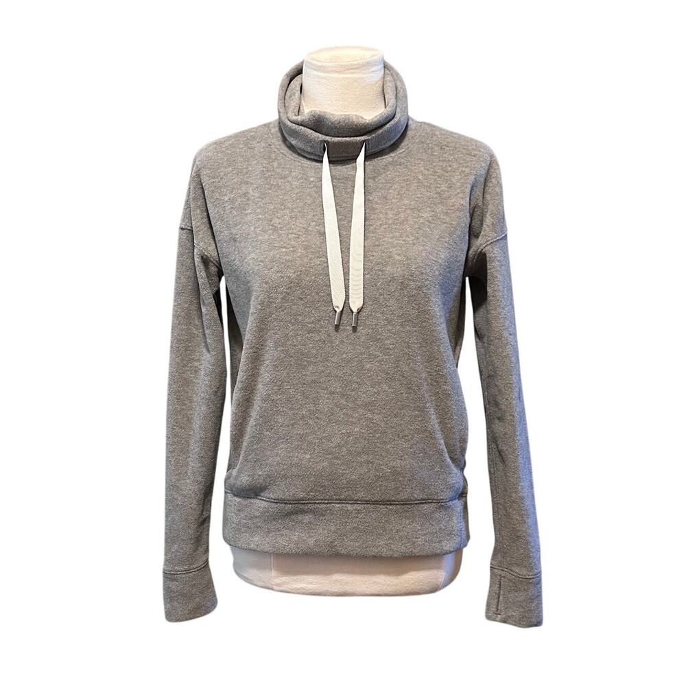 Lululemon Women’s Top Size 4 Gray Go Forward Pullover Cowl Neck Long Sleeves